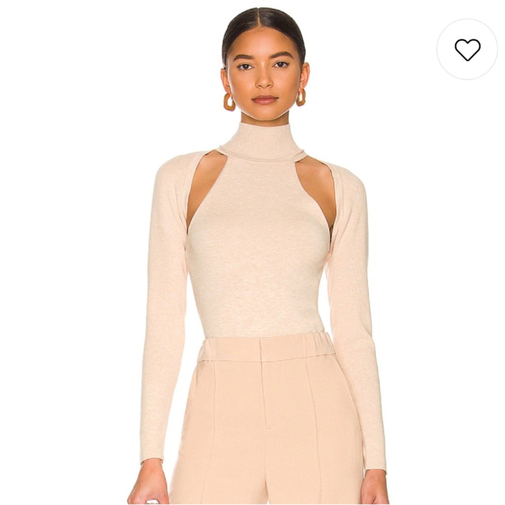 Alice + Olivia Jeremy Tank with Shrug in Oatmeal NWT